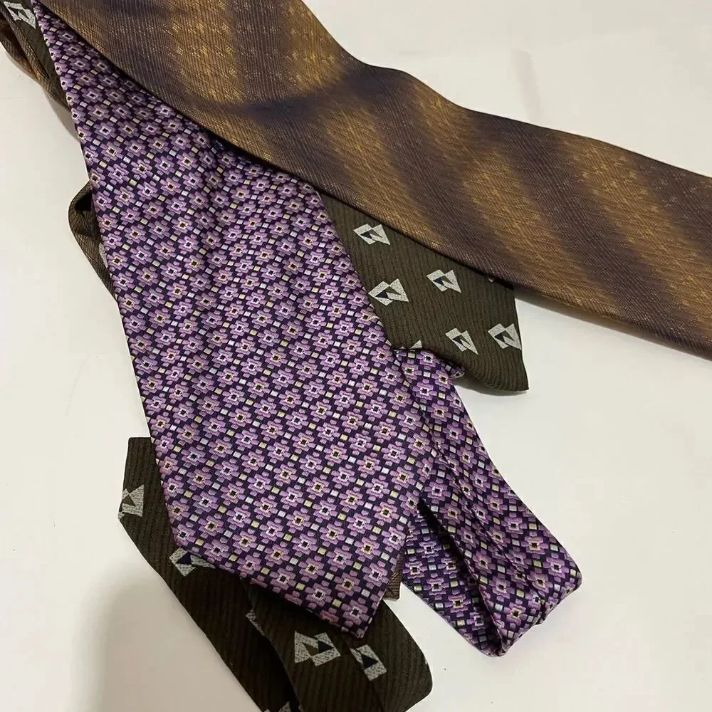 Lot of 3 Men’s Designer Silk Ties Giorgio Armani
